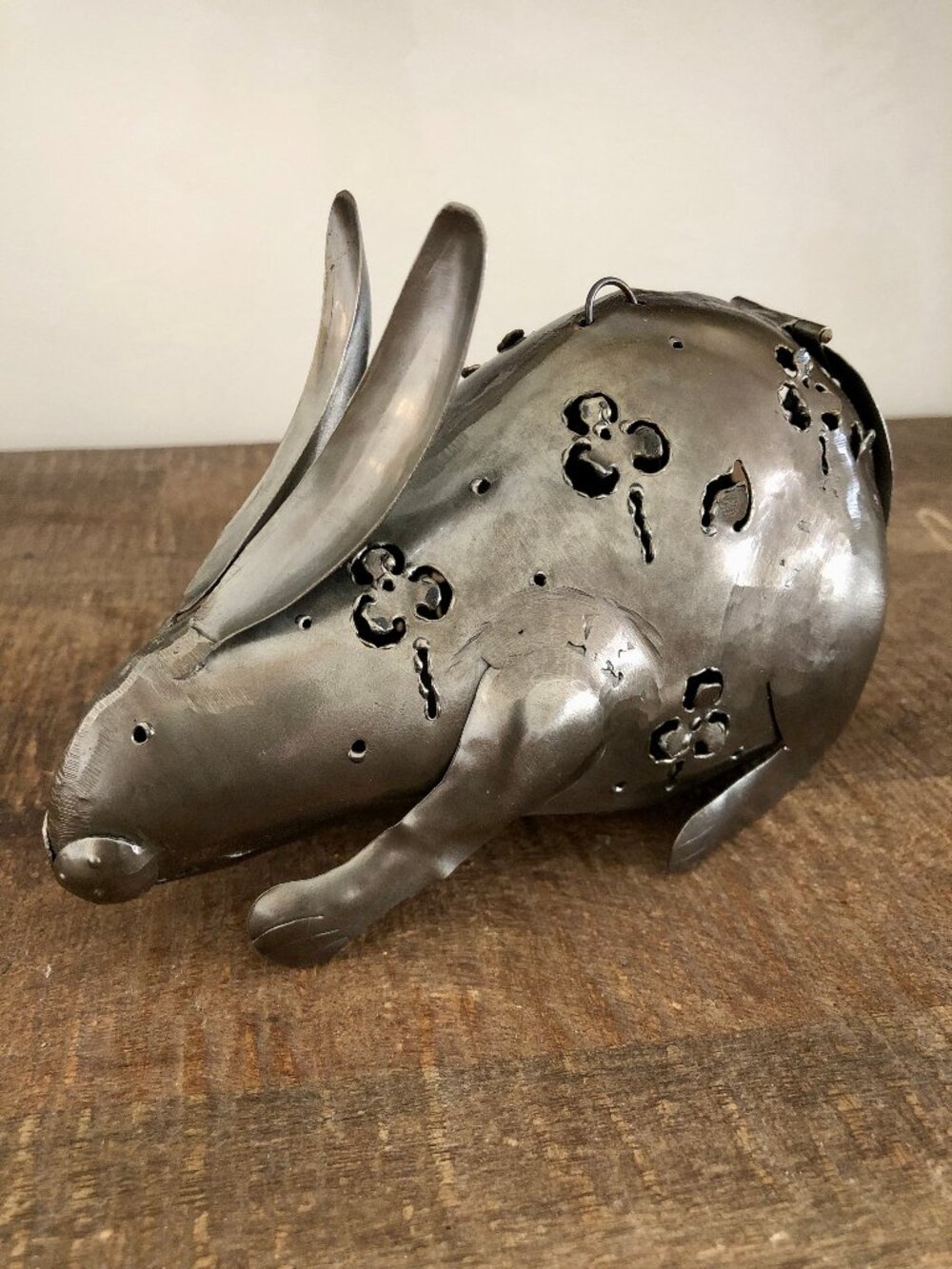Decorative Metal Bunny Rabbit Votive Candle Holder